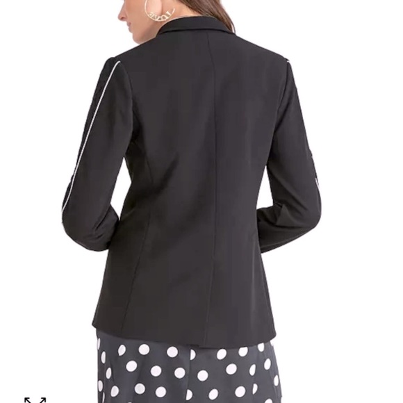 RACHEL RACHEL ROY - Black Double-Breasted Lace-Inset Blazer - XL NWT - Picture 2 of 7